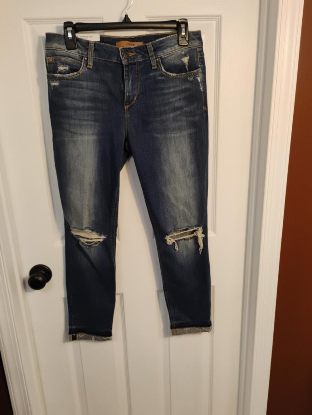 Joe’s Jeans Markie Crop Distressed Skinny Jeans W29 NWT